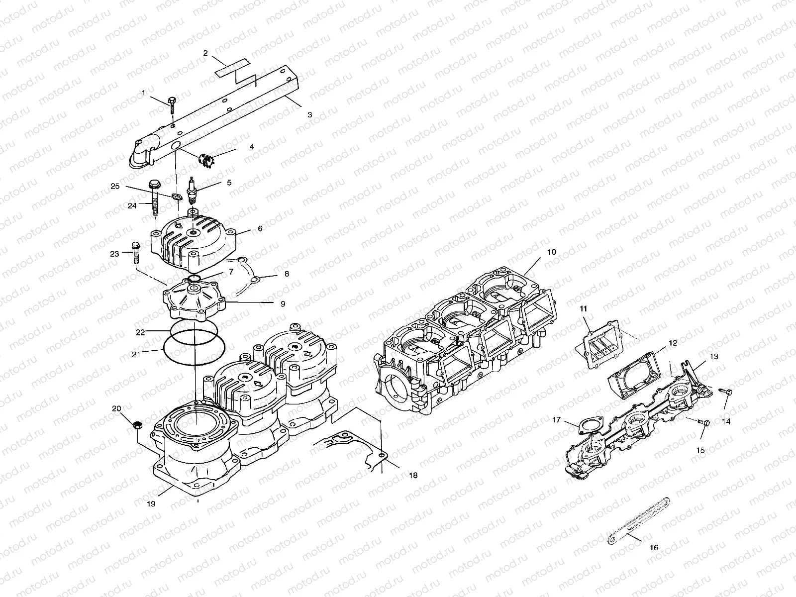 CYLINDER and MANIFOLD - W015199D (4964836483C006) | CYLINDER and MANIFOLD - W015199D (4964836483C006)