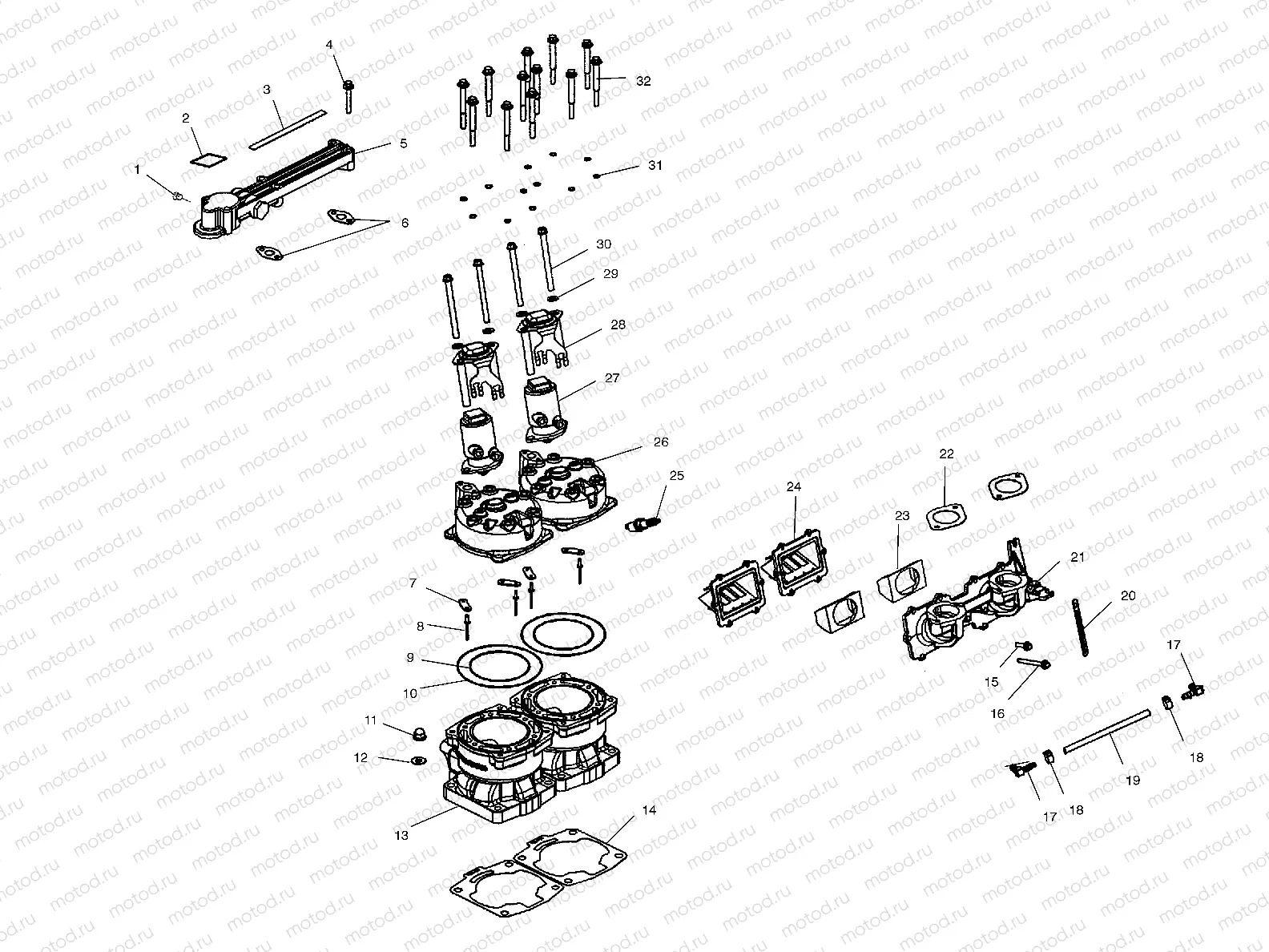 CYLINDER and MANIFOLD - W025101C/W025101D/W025101I (4971387138C04) | CYLINDER and MANIFOLD - W025101C/W025101D/W025101I (4971387138C04)