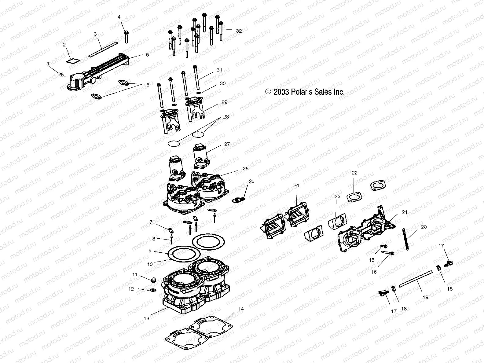 CYLINDER and MANIFOLD - W045101CA/W045101IA (4990479047C03) | CYLINDER and MANIFOLD - W045101CA/W045101IA (4990479047C03)