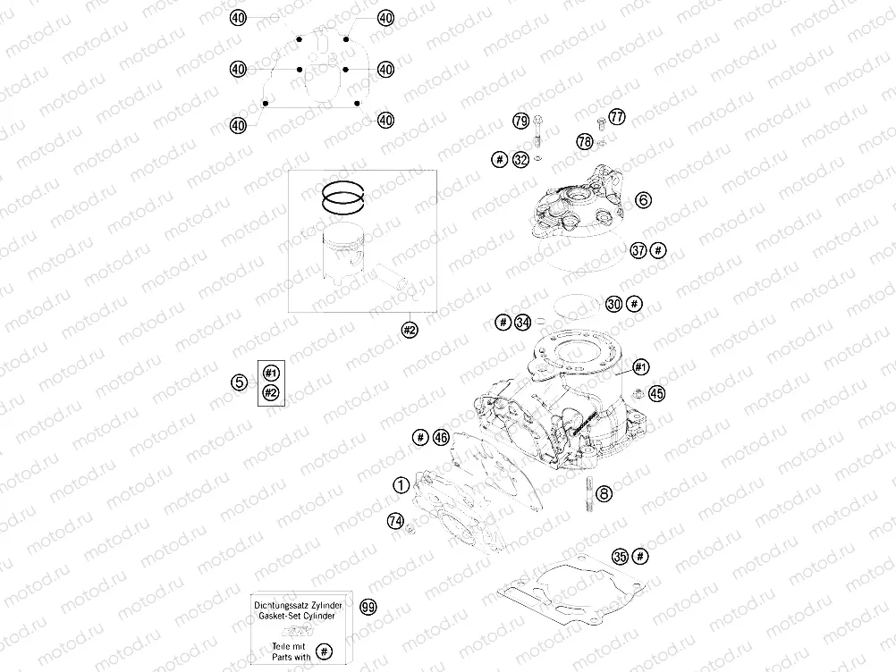 CYLINDER, CYLINDER HEAD|Engine|30