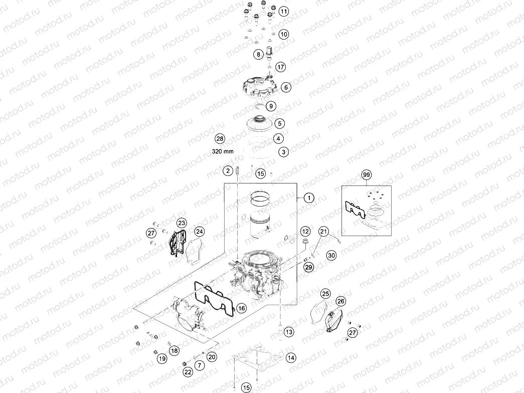 CYLINDER, CYLINDER HEAD|Engine|30