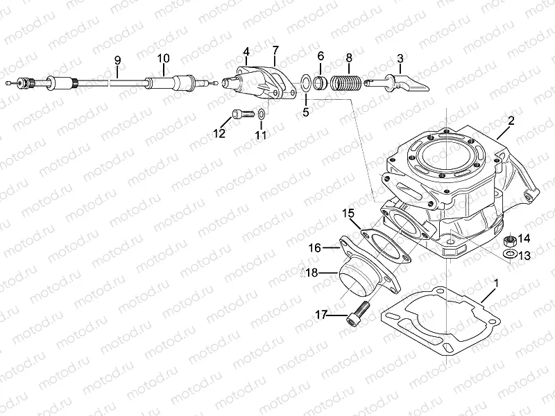 Cylinder - Exhaust valve