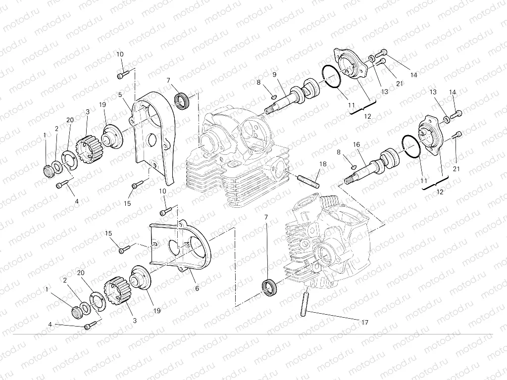 Cylinder head : timing system