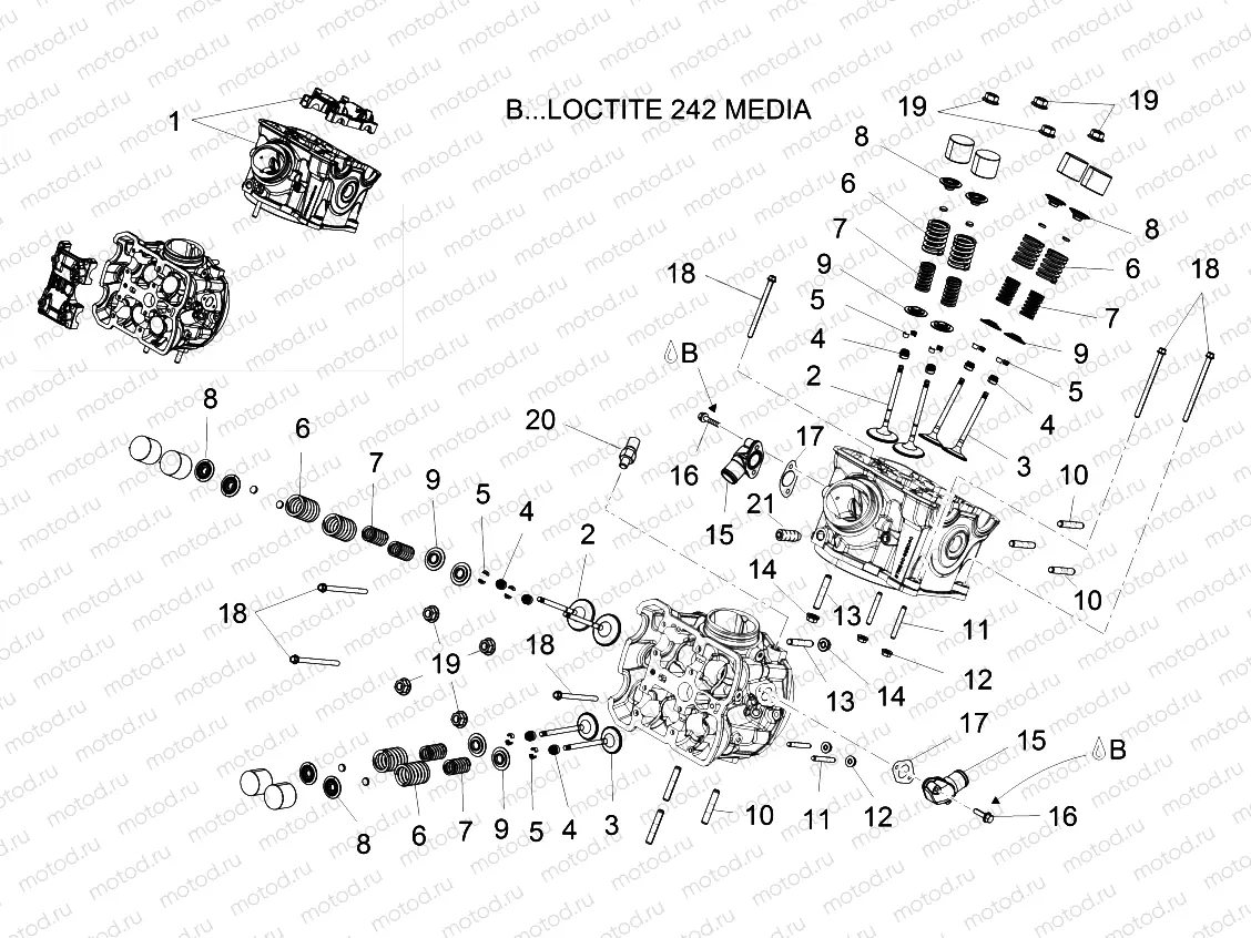 Cylinder head - valves