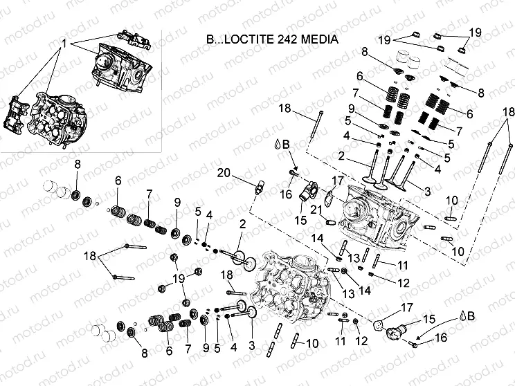 Cylinder head - valves
