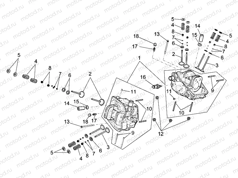 Cylinder head - valves