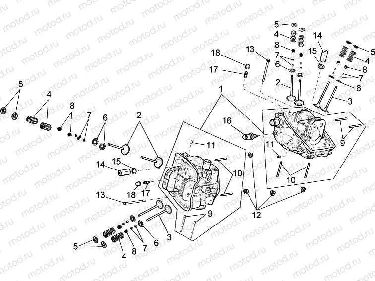 Cylinder head - valves