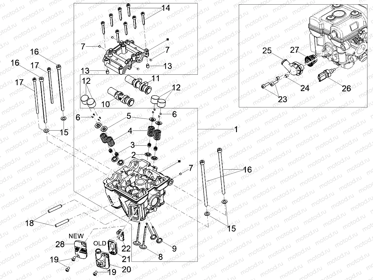 Cylinder head - valves