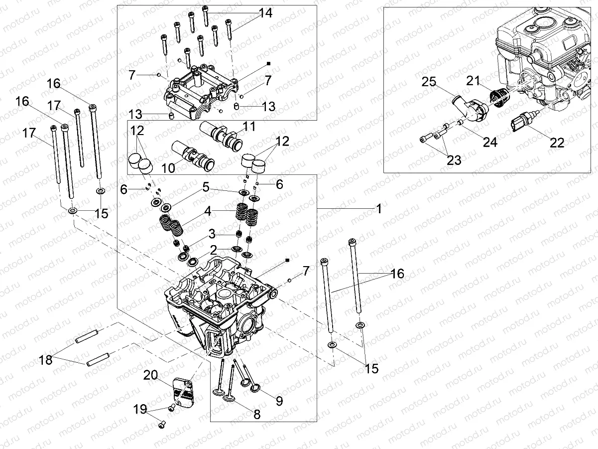 Cylinder head - valves