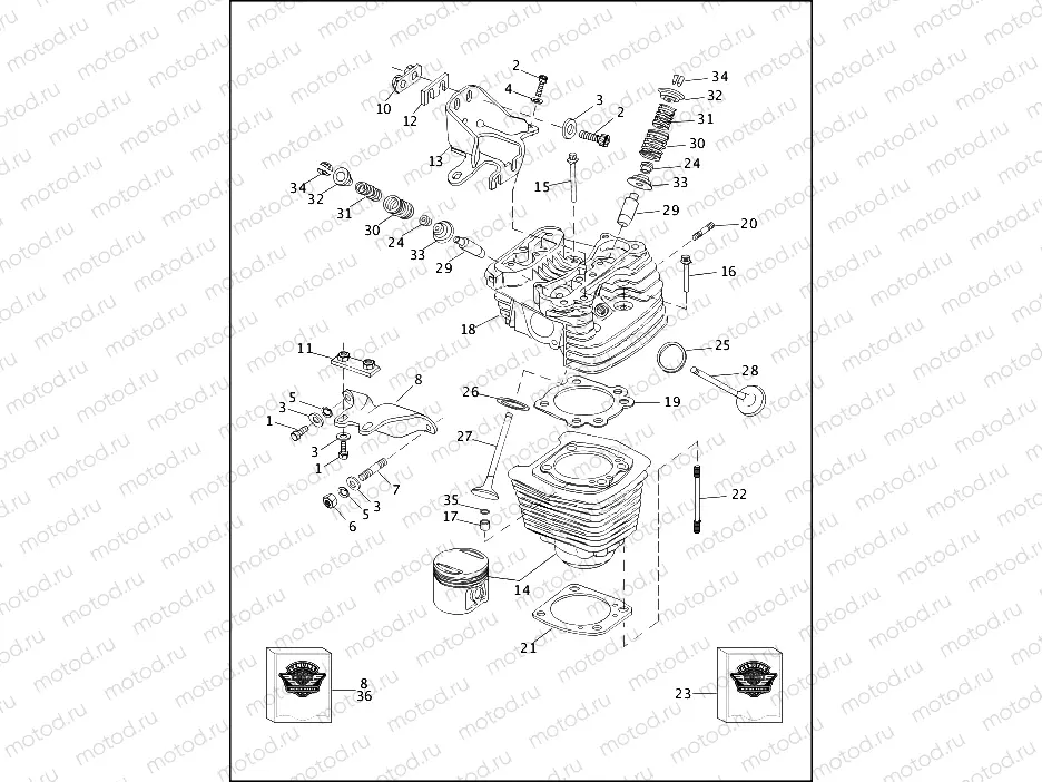 CYLINDER, HEAD & VALVES - VÂ²â¢ EVOLUTION (1 OF 2)