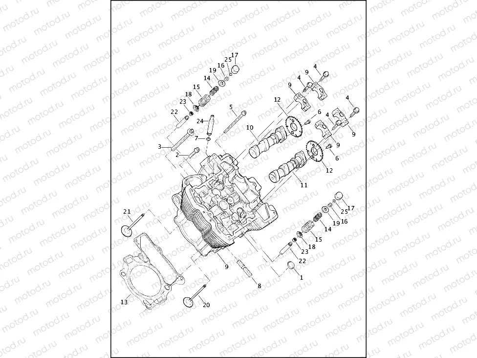 CYLINDER HEADS, CAMSHAFTS AND VALVES (1 OF 2)