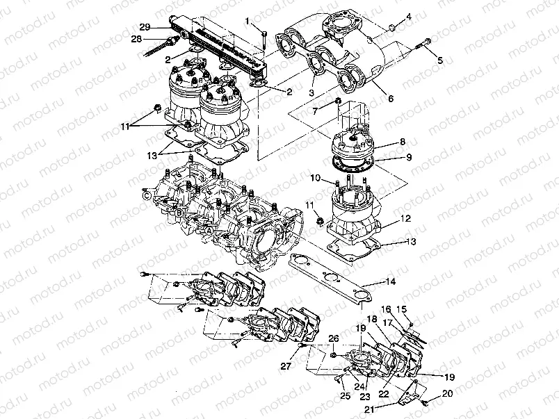 CYLINDER & MANIFOLD SL 650 / B934058 (4924732473022A) | CYLINDER & MANIFOLD SL 650 / B934058 (4924732473022A)
