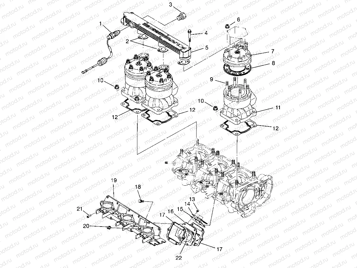 CYLINDER & MANIFOLD SL 650 STD B954358 (4932923292B013) | CYLINDER & MANIFOLD SL 650 STD B954358 (4932923292B013)