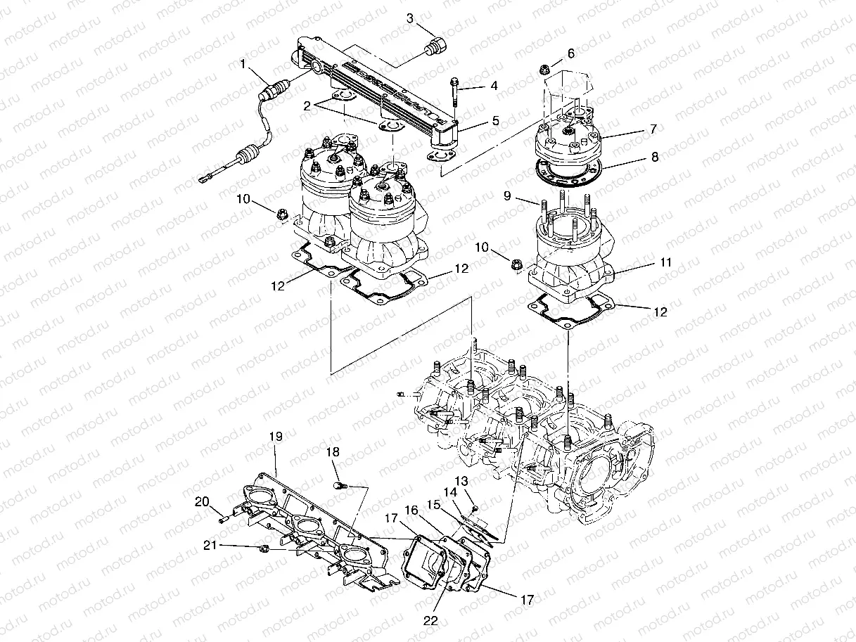 CYLINDER & MANIFOLD SL 750 B954070 (4930523052B014) | CYLINDER & MANIFOLD SL 750 B954070 (4930523052B014)