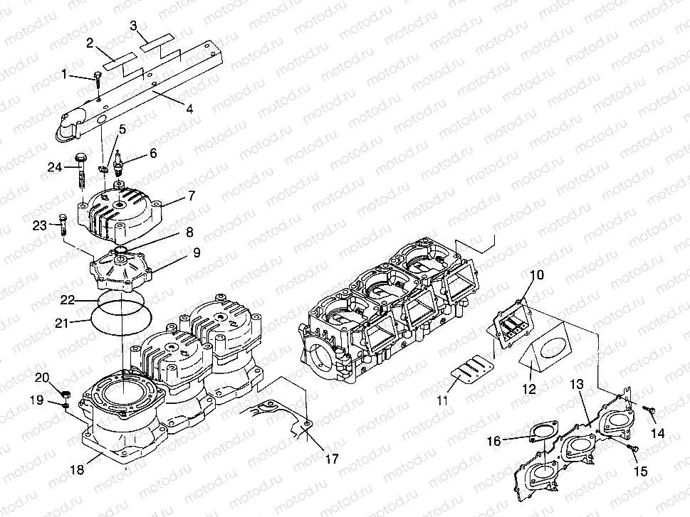 CYLINDER & MANIFOLD SL 900 B964291 and  Intl. SL 900 I964291 (4935583558C002) | CYLINDER & MANIFOLD SL 900 B964291 and  Intl. SL 900 I964291 (4935583558C002)