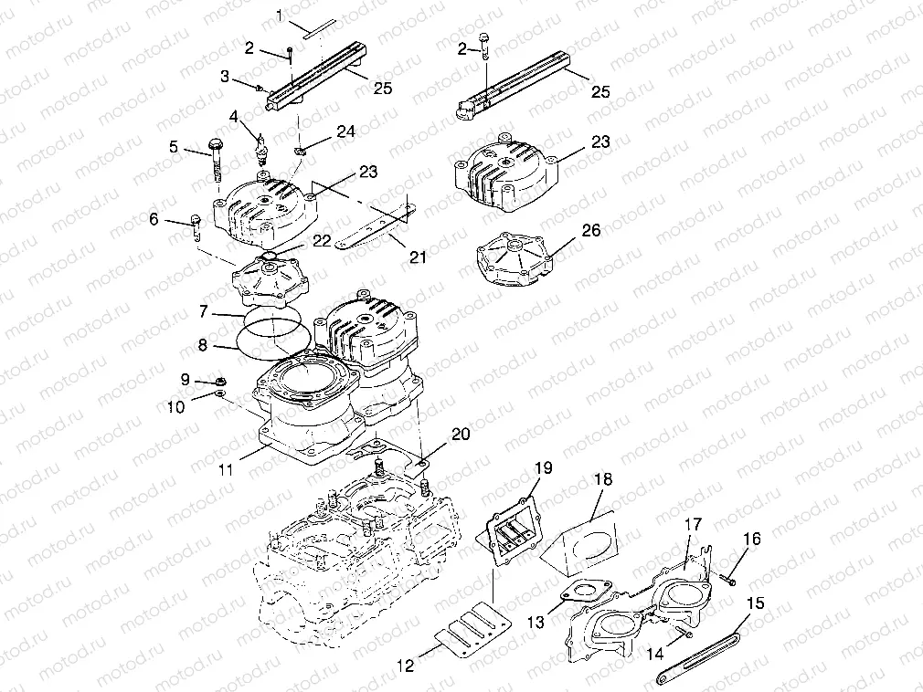 CYLINDER & MANIFOLD SLT 700 B964166 and Intl. SLT 700 I964166 (4933923392B014) | CYLINDER & MANIFOLD SLT 700 B964166 and Intl. SLT 700 I964166 (4933923392B014)