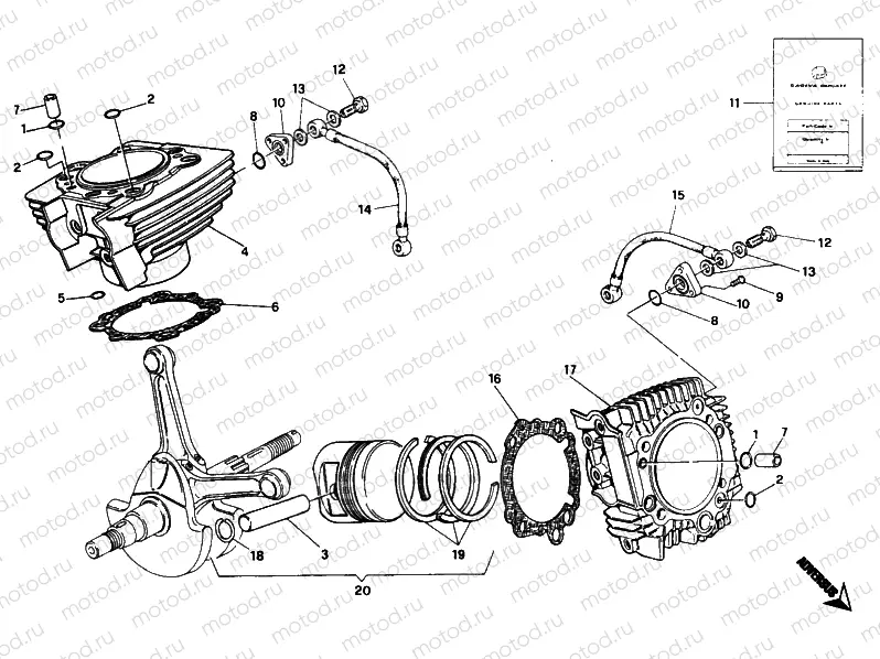 CYLINDER - PISTON » ENGINE CASE