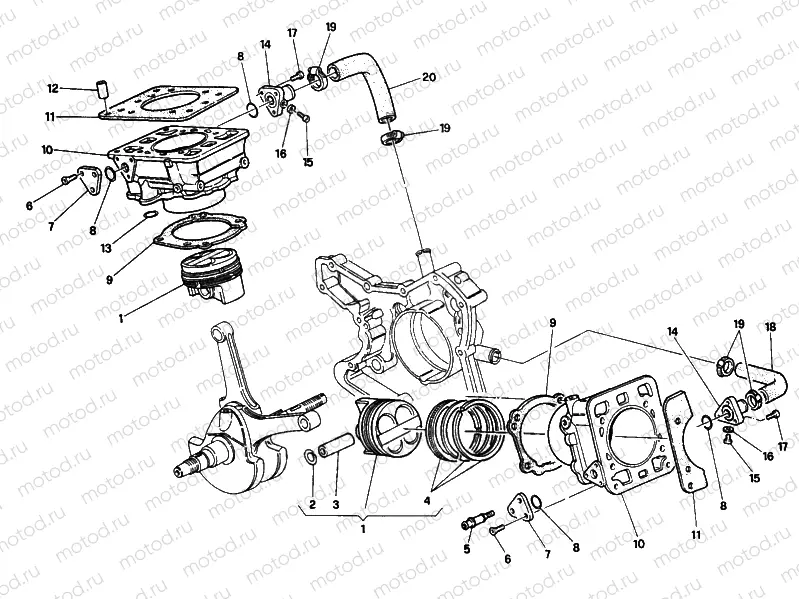 CYLINDER - PISTON » ENGINE CASE