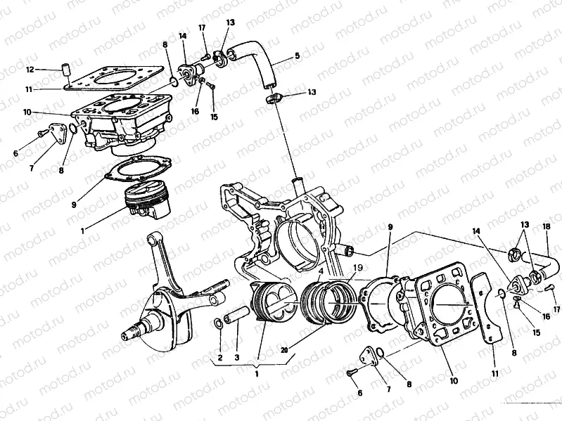 CYLINDER - PISTON » ENGINE CASE
