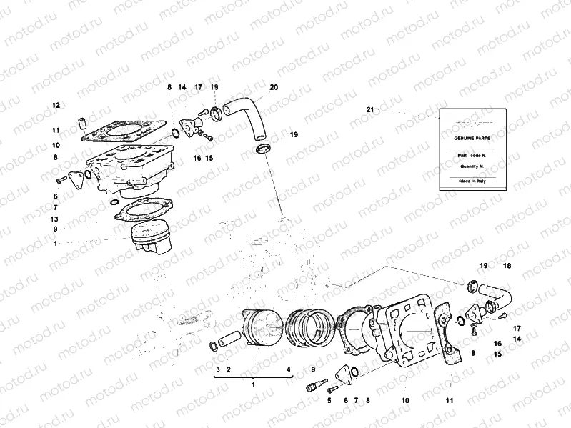 CYLINDER - PISTON » ENGINE CASE