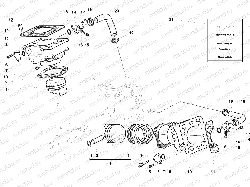 CYLINDER - PISTON » ENGINE CASE