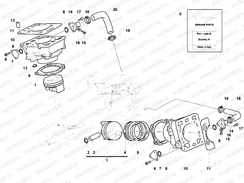 CYLINDER - PISTON » ENGINE CASE