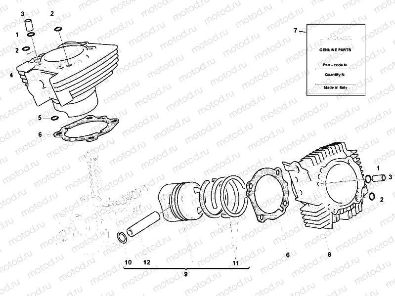 CYLINDER - PISTON » ENGINE CASE