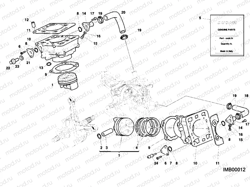 CYLINDER - PISTON » ENGINE CASE