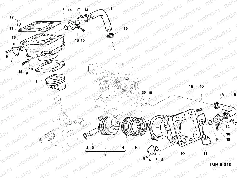 CYLINDER - PISTON » ENGINE CASE