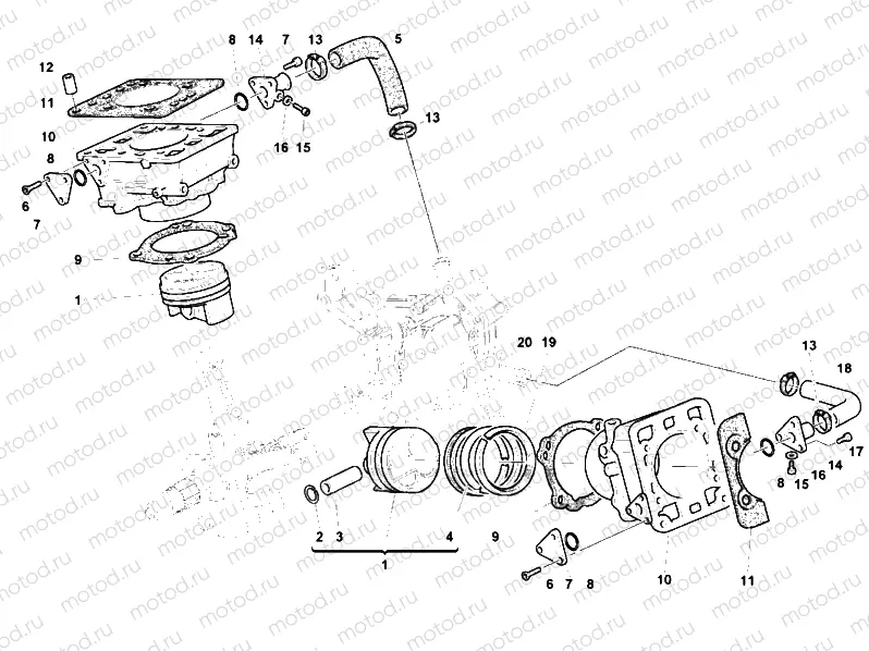 CYLINDER - PISTON » ENGINE CASE