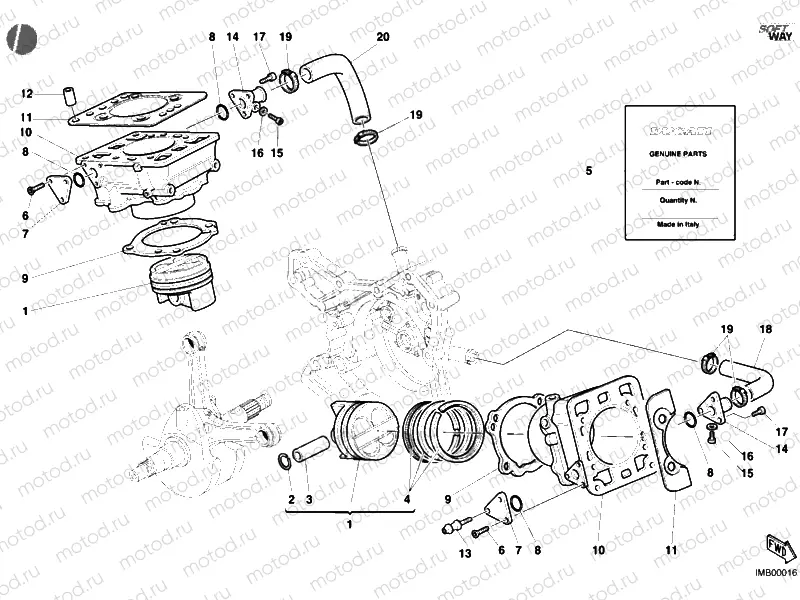 CYLINDER - PISTON » ENGINE CASE