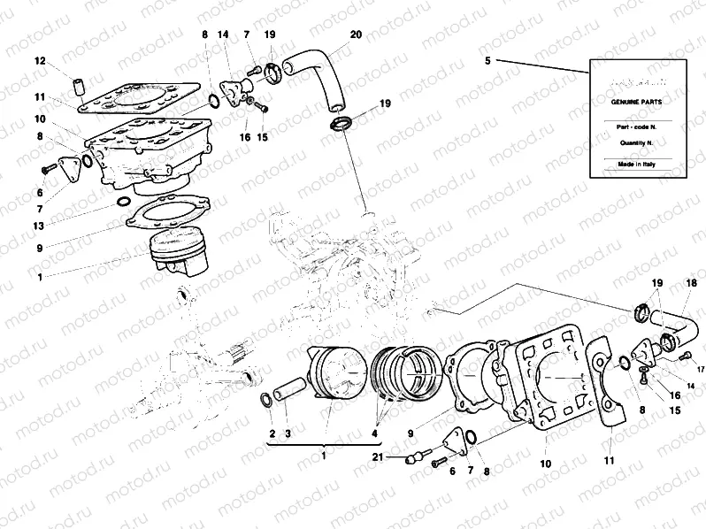 CYLINDER - PISTON » ENGINE CASE