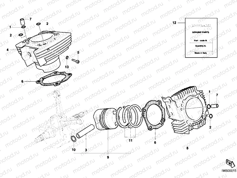 CYLINDER - PISTON » ENGINE CASE