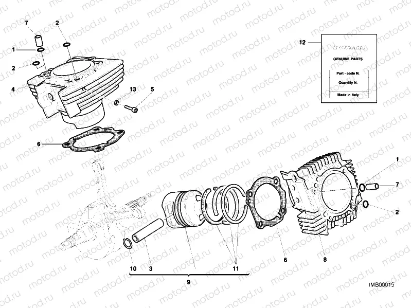 CYLINDER - PISTON » ENGINE CASE