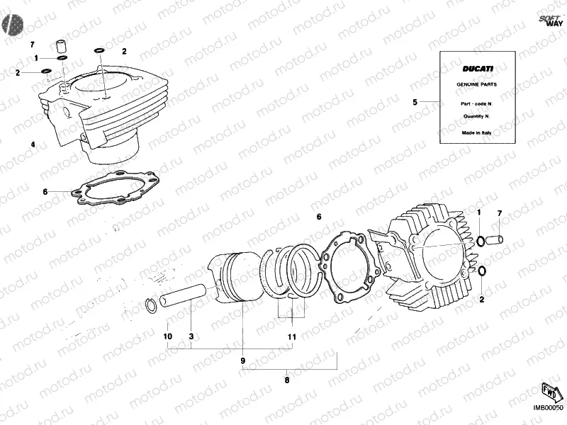CYLINDER - PISTON » ENGINE CASE