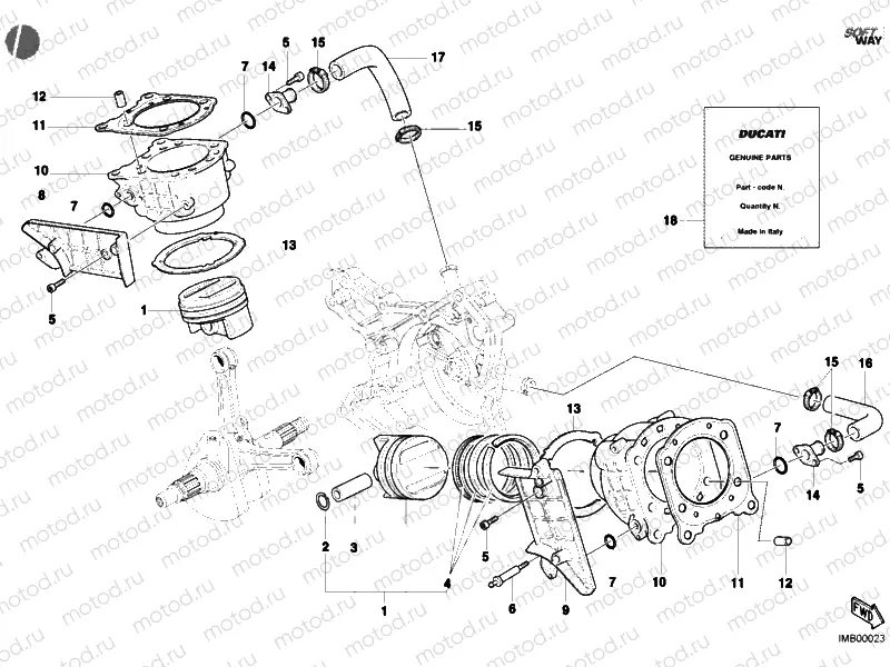 CYLINDER - PISTON » ENGINE CASE