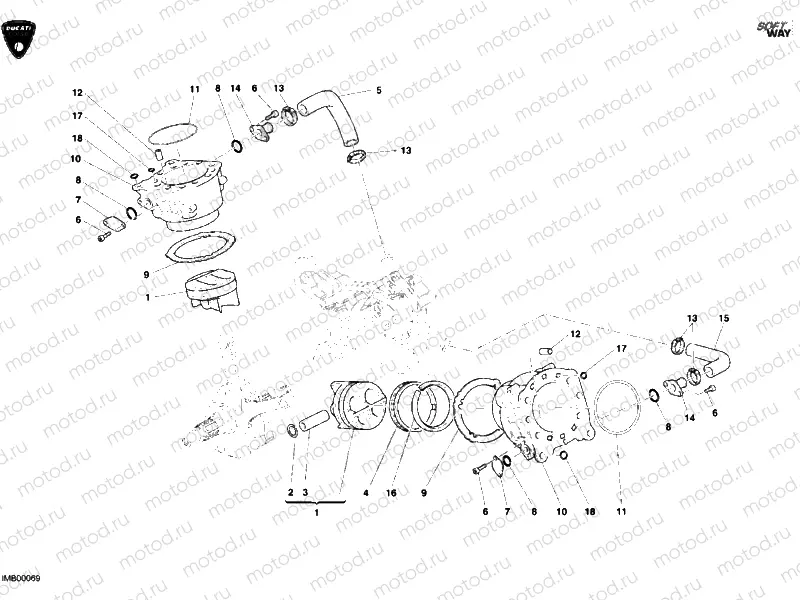 CYLINDER - PISTON » ENGINE CASE
