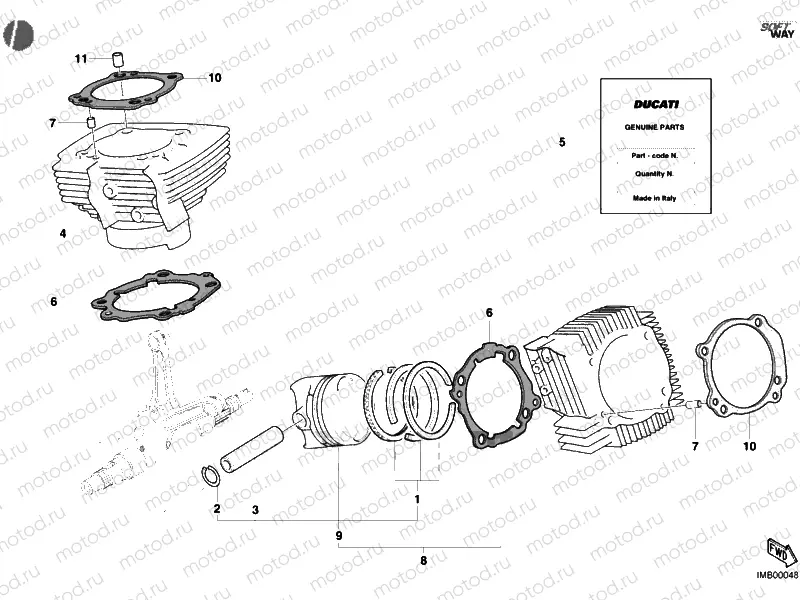 CYLINDER - PISTON » ENGINE CASE