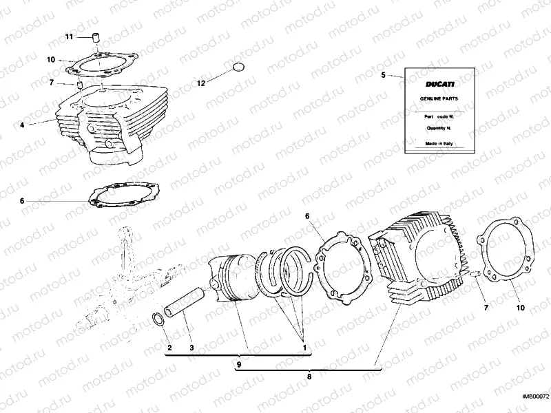 CYLINDER - PISTON » ENGINE CASE