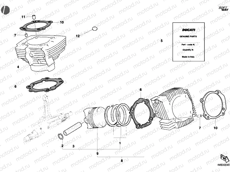 CYLINDER - PISTON » ENGINE CASE