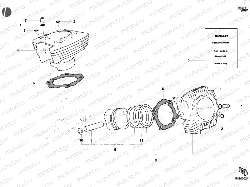 CYLINDER - PISTON » ENGINE CASE