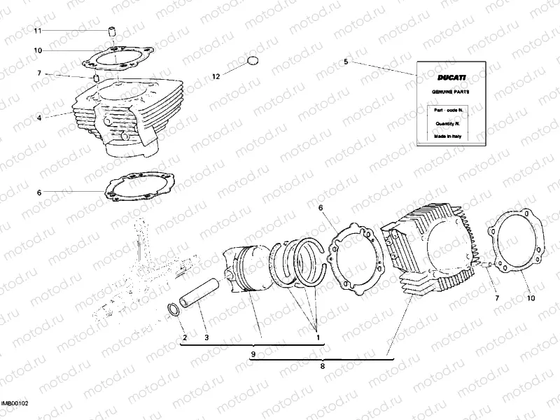 CYLINDER - PISTON » ENGINE CASE