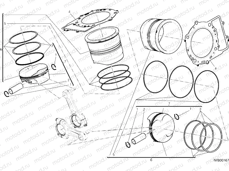 CYLINDER - PISTON » ENGINE CASE