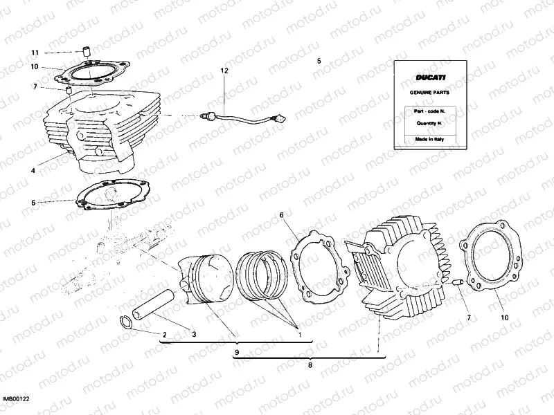 CYLINDER - PISTON » ENGINE CASE