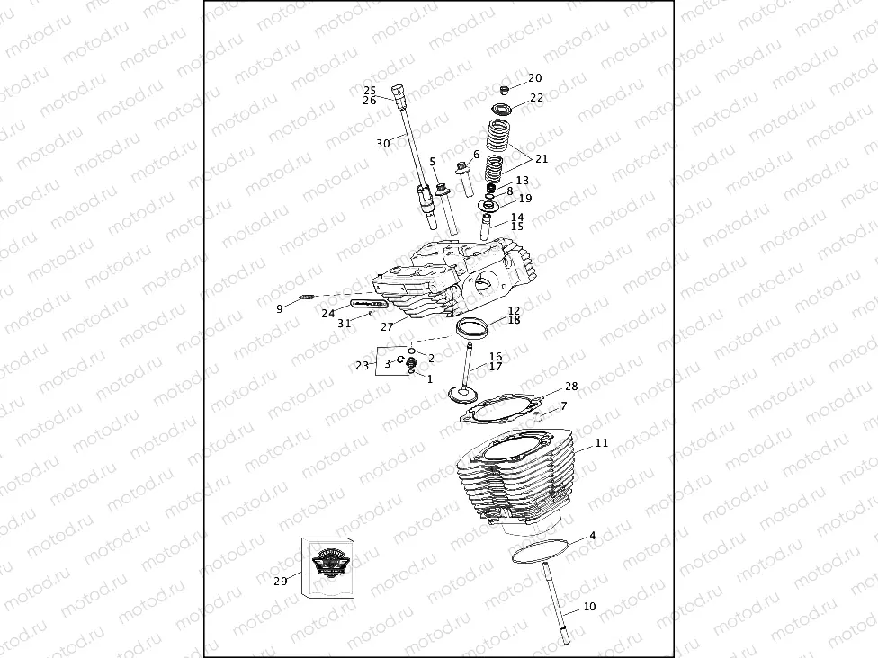 CYLINDERS, HEADS AND VALVES - TWIN CAM 110â¢