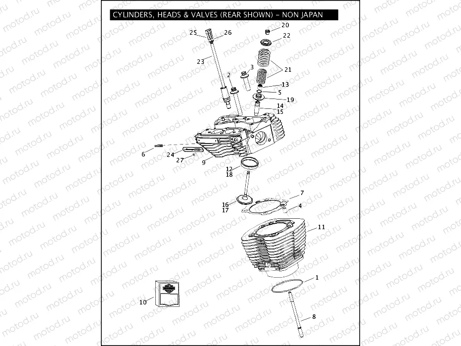 CYLINDERS, HEADS & VALVES - TWIN CAM 110â¢ - NON JAPAN