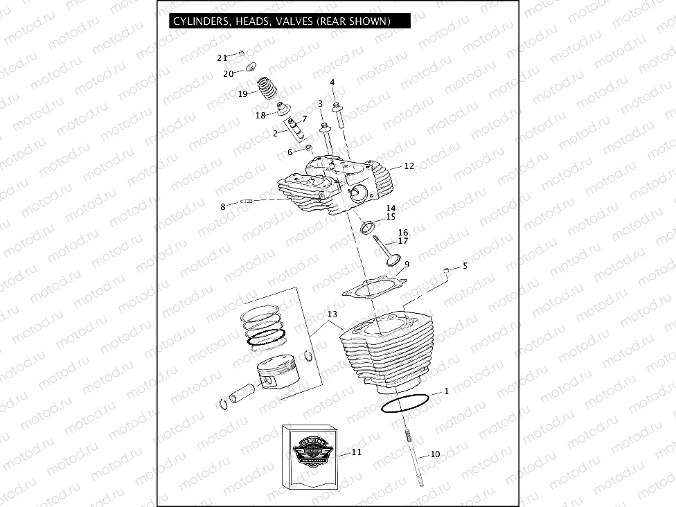 CYLINDERS, HEADS & VALVES - TWIN CAM 96â¢