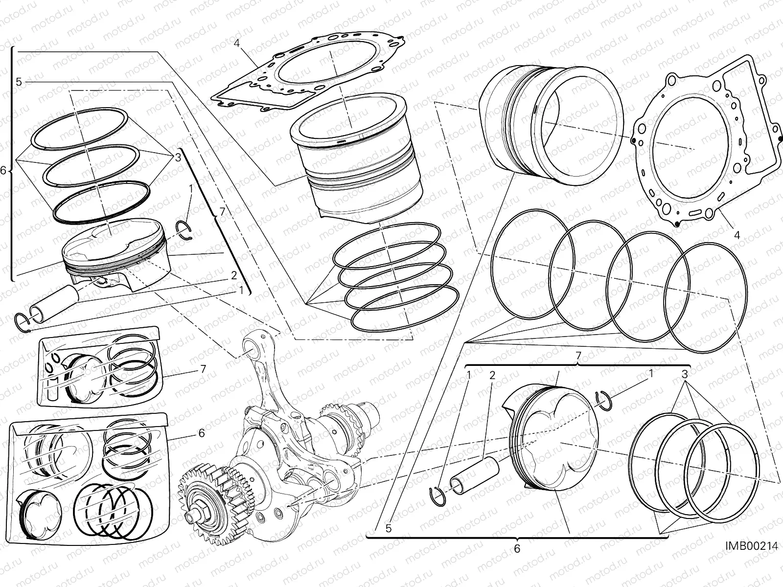 CYLINDERS - PISTONS [MOD:1299S]