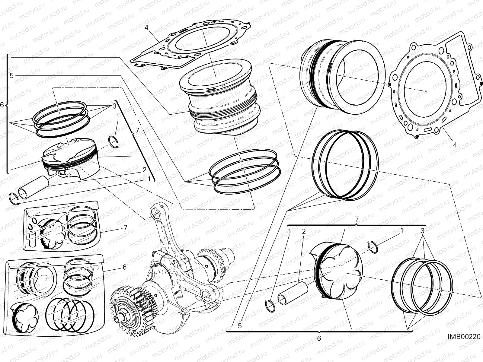 CYLINDERS - PISTONS [MOD:959,959 AWS]