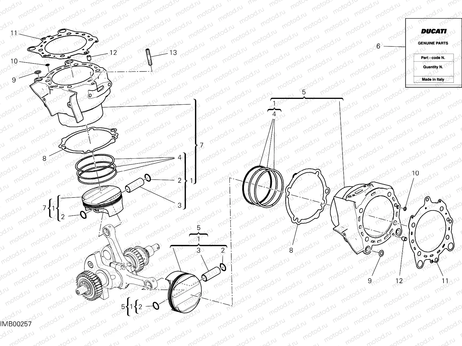 CYLINDERS - PISTONS [MOD:DVL1260S]